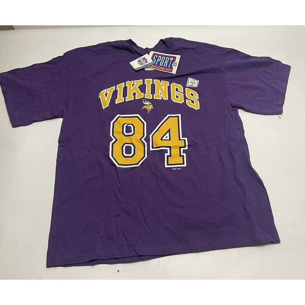Randy Moss Minnesota Vikings Purple NEW Double Sided NFL  T Shirt Size XL